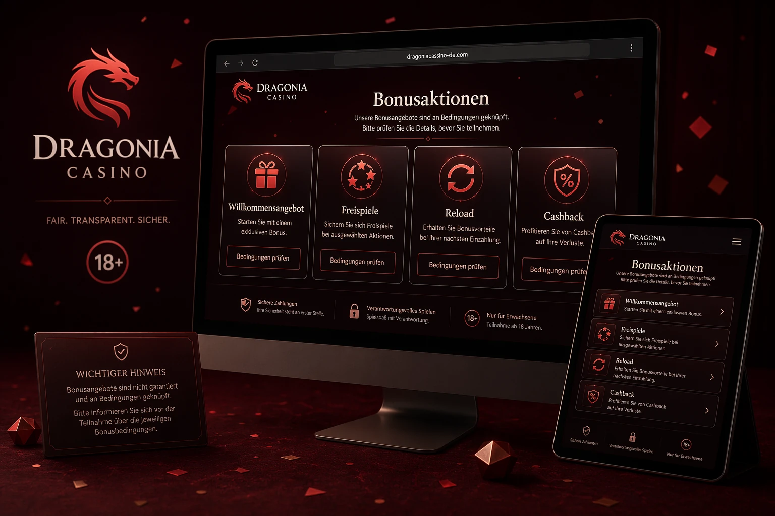 Bonusaktionen bei Dragonia Casino für deutsche Spieler