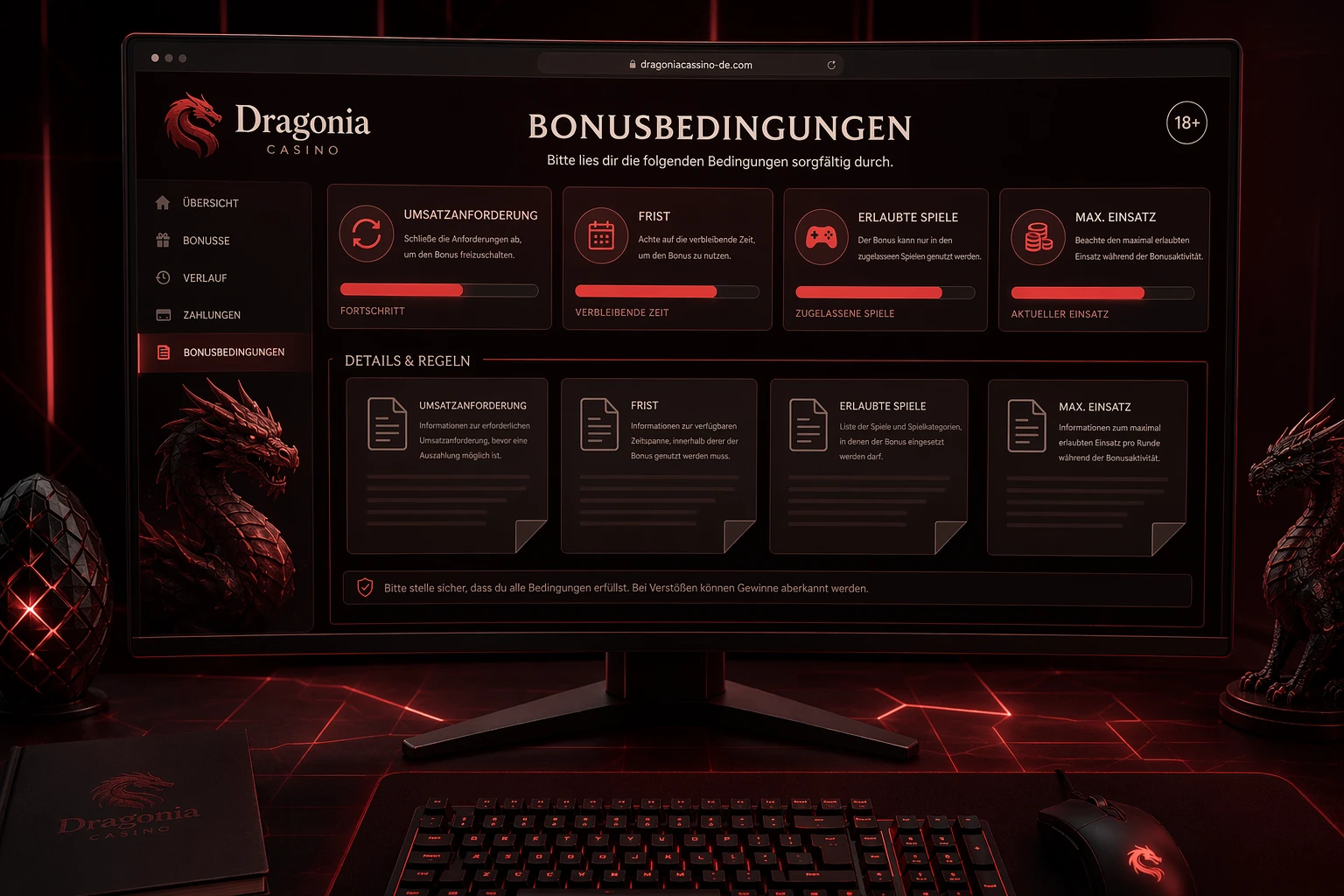 Umsatzanforderungen, Max Bet und Bonuswert