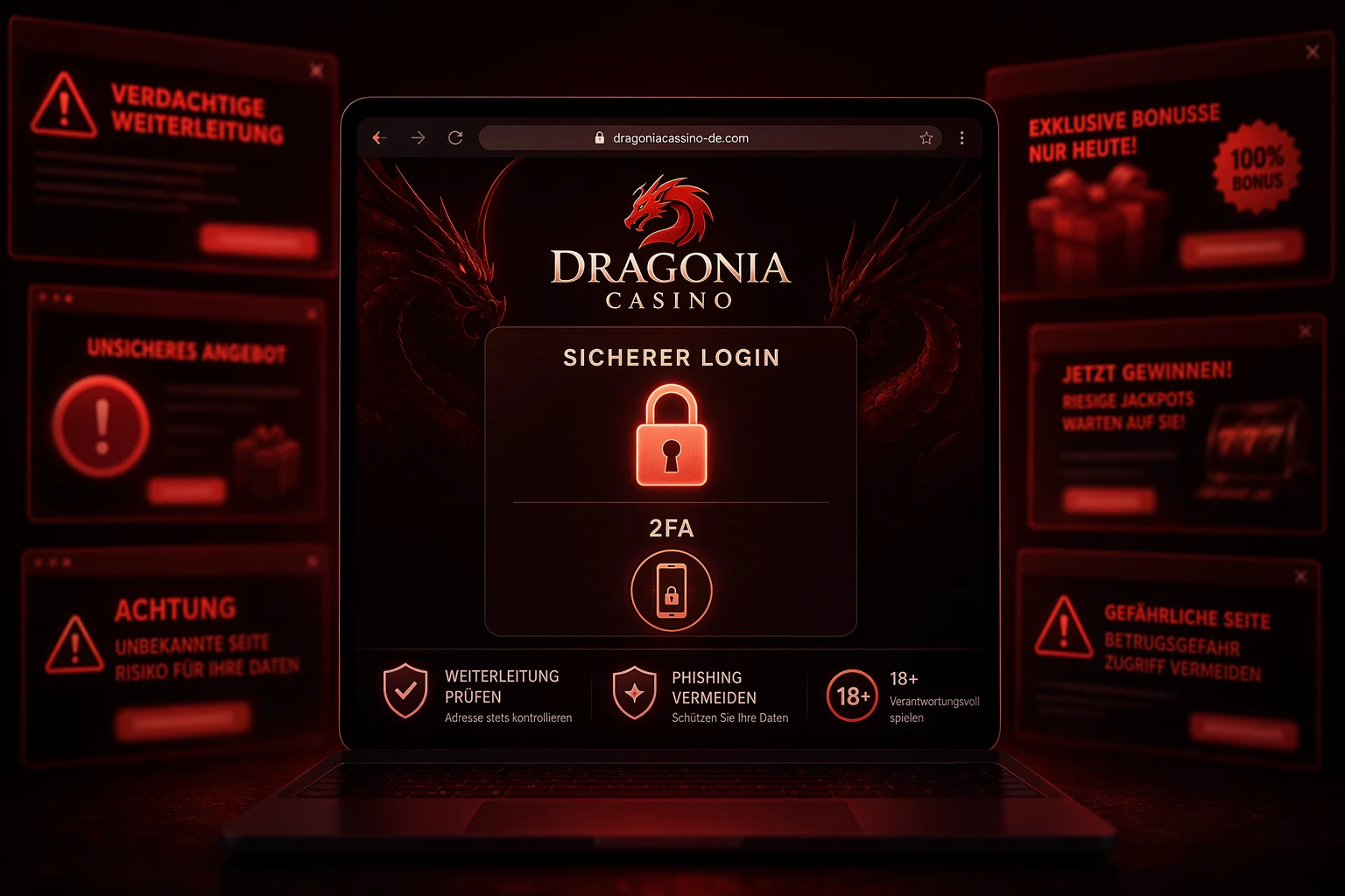 Sicherheit beim Dragonia Login und Schutz vor Phishing